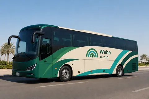 Waha bus for moving staff between housing and the work site
